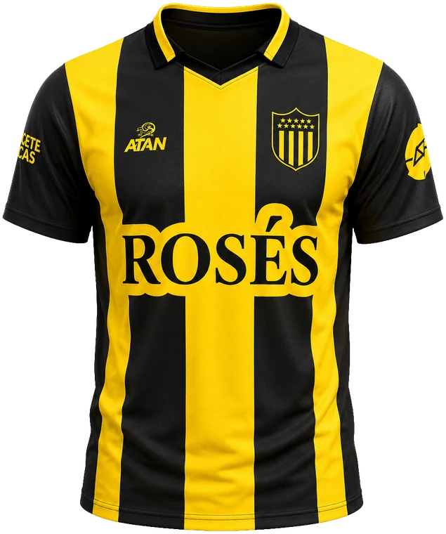 Camiseta de Peñarol de San Carlos fabricada por ATAN, sublimado total