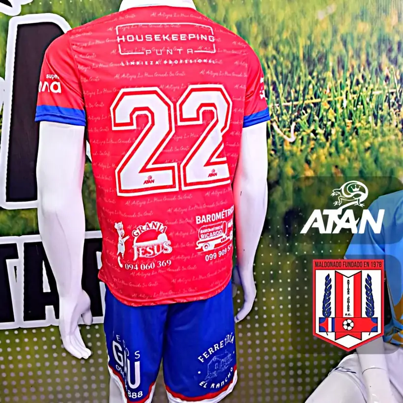Camiseta de Artigas Juniors Fútbol Club confeccionada por ATAN, sublimado total