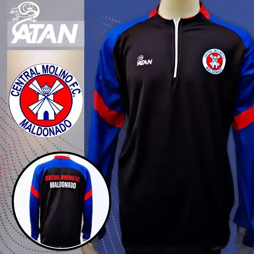 Campera de Central Molino Fútbol Club confeccionada por ATAN, sublimado total