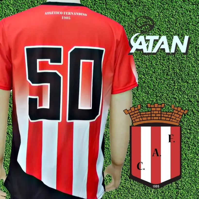 Camiseta de Club Atlético Fernandino confeccionada por ATAN, sublimado total