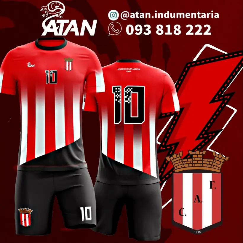 Conjunto de Club Atlético Fernandino confeccionada por ATAN, sublimado total