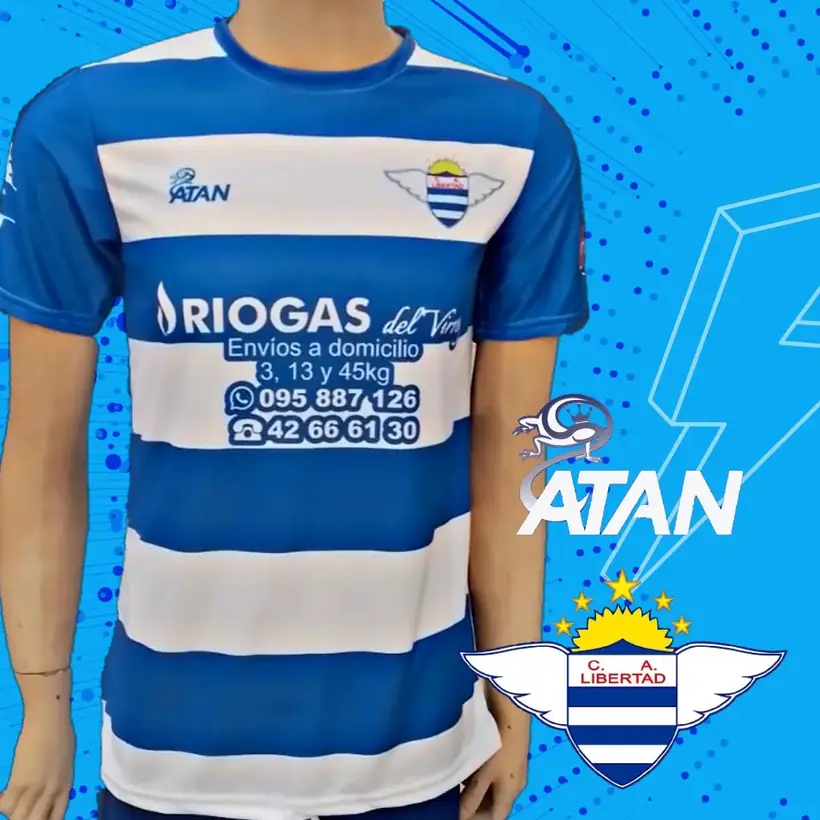 Camiseta de Club Atlético Libertad confeccionada por ATAN, sublimado total