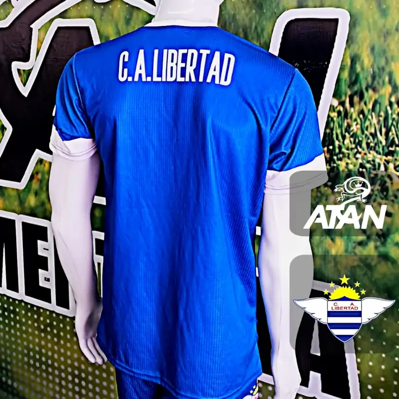 Camiseta de Club Atlético Libertad confeccionada por ATAN, sublimado total