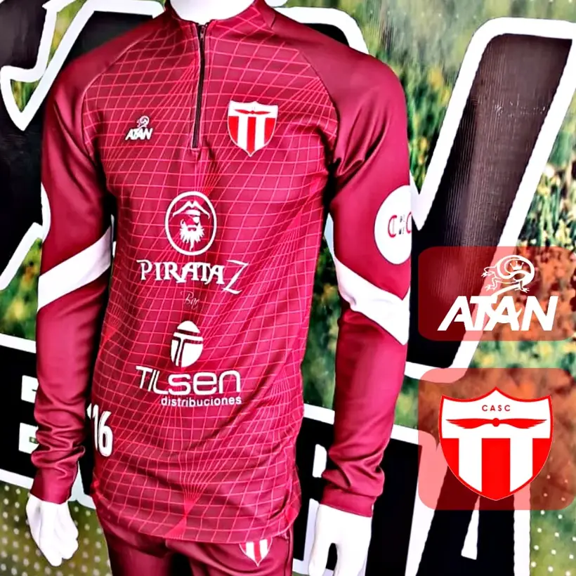 Camiseta de Club Atlético San Carlos confeccionada por ATAN, sublimado total