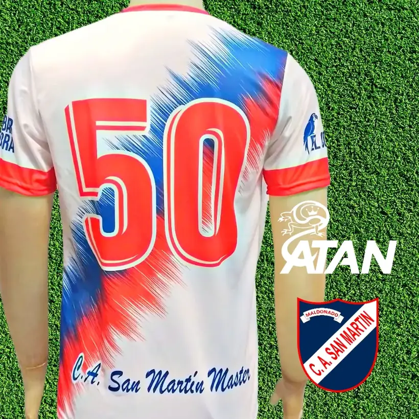 Camiseta de Club Atlético San Martín confeccionada por ATAN, sublimado total