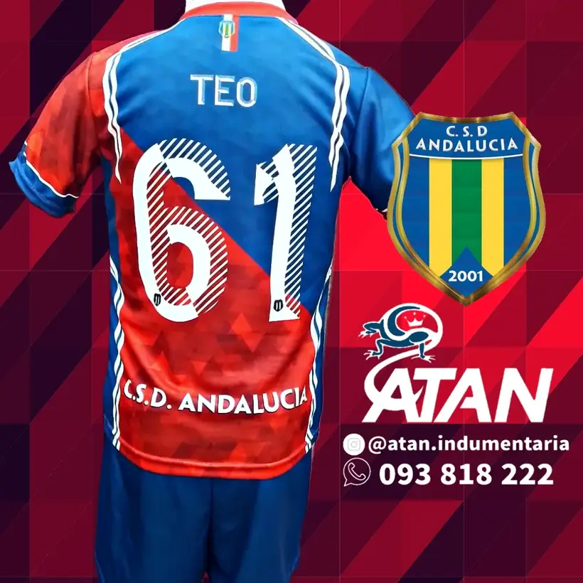 Camiseta de CSD Andalucía confeccionada por ATAN, sublimado total