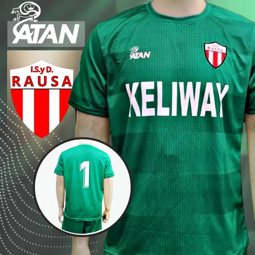 Camiseta de RAUSA confeccionada por ATAN, sublimado total