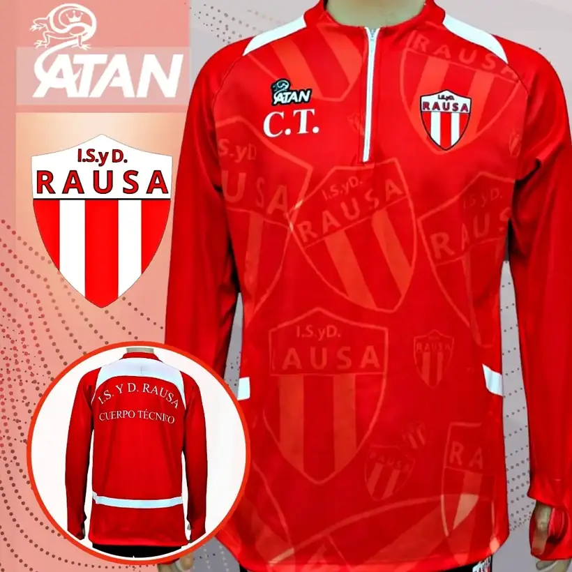 Camiseta de RAUSA confeccionada por ATAN, sublimado total